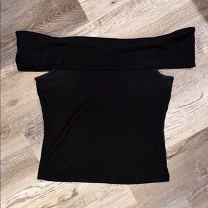 Off the Shoulder Black Top